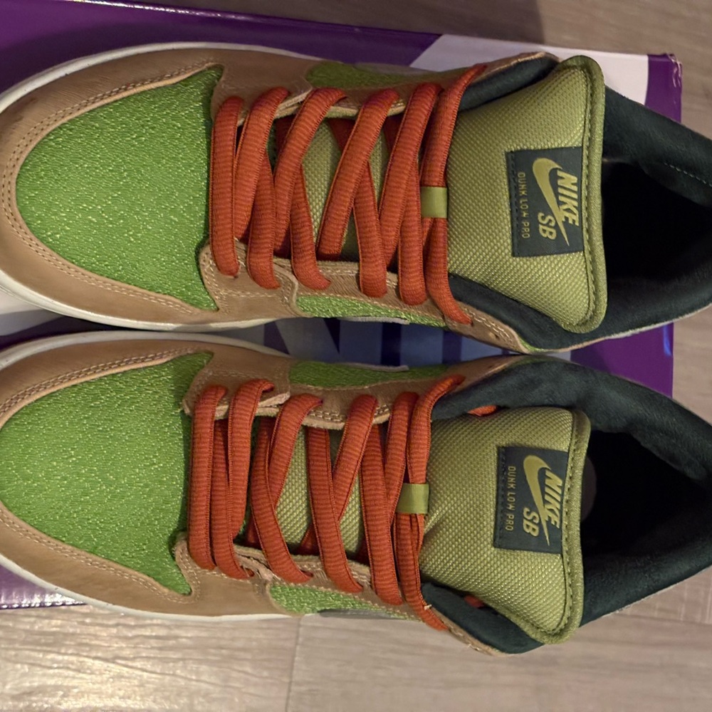 Nike SB Dunk Low Green and Brown Vintage Sneakers - SOLD
